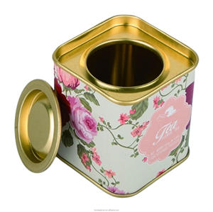 Boîte en fer blanc en forme d'étoile avec fenêtre transparente pour le thé, le café et les bonbons. - Product Image 4
