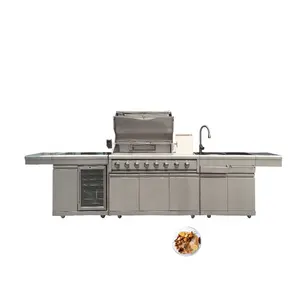 Commercial Bbq Island Garden Cooking Barbecue Grill Outdoor Kitchen Outdoor Bbq Island