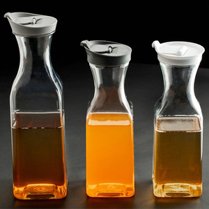 Carafe en plastique transparente de 500 ml, 1 L, 2 L, pichet à jus en plastique à large ouverture avec bouchons pour KTV, restaurant, boissons - Product Image 2