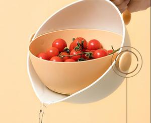<span class=keywords><strong>Passoire</strong></span> de cuisine 2 en <span class=keywords><strong>1</strong></span> avec couvercle Panier à fruits et légumes - Product Image 3