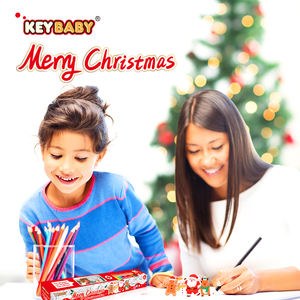 Kit <span class=keywords><strong>de</strong></span> peinture murale autocollante Keybaby avec <span class=keywords><strong>livre</strong></span> <span class=keywords><strong>de</strong></span> coloriage, 12 crayons <span class=keywords><strong>de</strong></span> couleur, décoration amusante pour Noël et les fêtes, papier à colorier pour enfants et adolescents - Product Image 5