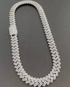 Premium Mens Cuban <b>Link</b> Chain Necklace with Lab Grown Diamond Style Sparkling Hip Hop Fashion Jewelry for Daily Wear and Parties - Product Image 3