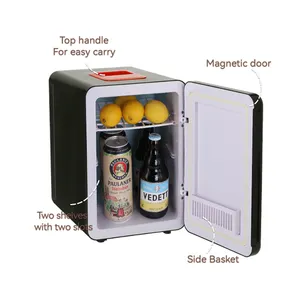 10L Mini Fridge Bedroom With Cool Front Magnetic Blackboard Portable Small Refrigerator For Travel