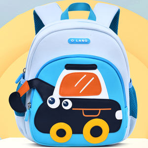 かわいいネオプレン製掘削機デザインの漫画風バックパック、エアクッションベルト、ソフトハンドル、耐久性、通気性、防水性、ファッショナブルなスタイル、ジッパー付き - Product Image 4