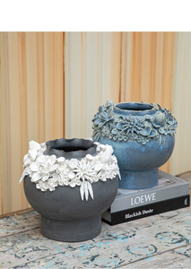 Vasi in ceramica fatti a mano mobili per la casa stile moderno decorazione per soggiorno vasi grandi in ceramica da pavimento a pavimento - Product Image 3