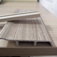 Rodapié de PVC laminado con película ecológica anti-termitas, base de WPC