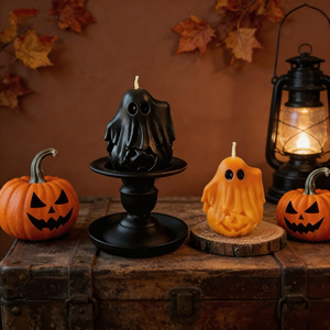 Molly Glory Halloween Home Decor Cute Ghost Aromatherapy <b>Candle</b> <b>Soy</b> Wax Scented <b>Candle</b> - Product Image 3