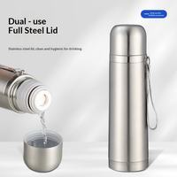 Thermos à double paroi en forme de balle, grande capacité, en acier inoxydable 304, bouteille d'eau portable pour le sport et les voyages en plein air
