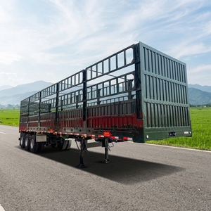 Nouvelle semi-remorque à ridelles <span class=keywords><strong>en</strong></span> acier de 13 m, 3 essieux, 60 tonnes, pour le transport de bétail - Product Image 1
