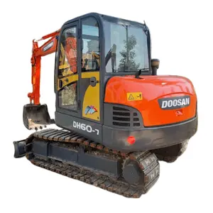 Kore kullanılmış ekskavatör makinesi DH60 doosan ekskavatör kullanılan hidrolik 6 tonluk toprak taşıma ve kazma makineleri