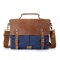 Sac à bandoulière en toile rétro Mallette d'affaires à la mode pour hommes Sacoche pour ordinateur portable Sac de messager