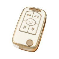 Coque de clé intelligente en TPU ultra-brillant WZ pour Buick Excelle E11J 06-08, avec bord doré, vente en gros