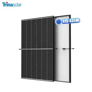 Prix usine Trina panneau solaire noir complet Vertex S TSM-440NEG9R.28 430w 440w panneau solaire tout noir Double verre PERC volet solaire