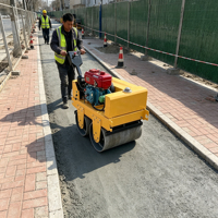 Compacteur de sol diesel à double tambour, manuel, mini, à longue durée de vie et haute capacité de travail