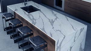 3200*1600mm dessus de table moderne plan de travail de cuisine comptoir de Quartz dalles de pierre artificielle dessus de vanité personnalisé - Product Image 2