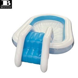 <span class=keywords><strong>Pataugeoire</strong></span> gonflable en PVC personnalisée avec <span class=keywords><strong>toboggan</strong></span> amovible, centre de jeux d'eau gonflable durable pour les enfants, le jardin et l'arrière-cour - Product Image 3