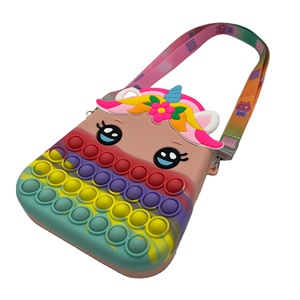 <span class=keywords><strong>Mochila</strong></span> <span class=keywords><strong>Pop</strong></span> para niñas, monedero, unicornios, Push Popper Bubble Fidget Toy, Mini bolso <span class=keywords><strong>de</strong></span> hombro <span class=keywords><strong>de</strong></span> silicona para Navidad, Año Nuevo - Product Image 1