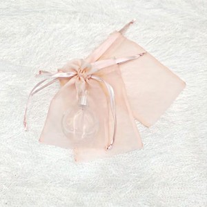 Pochette en <span class=keywords><strong>organza</strong></span> de soie personnalisée avec cordon de serrage, rose, luxe, pour le rangement de parfums et de cosmétiques, sac cadeau pour mariage - Product Image 2