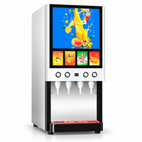 Distributeur automatique de boissons réfrigérées rapides pour restaurants de restauration rapide, bars, clubs, commerces de détail, 4 boissons, cola, fanta, jus, boissons gazeuses