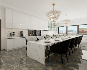 Gabinetes de Cocina Modernos SANTOPOVA con Construcción de Madera Contrachapada, Protector Contra Salpicaduras, Accesorios para Fregadero, Garantía de por Vida - Product Image 1