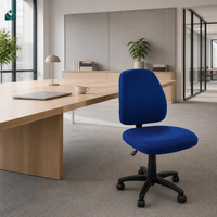 Chaise de bureau ergonomique sans accoudoirs, pivotante, réglable, en maille respirante, avec base en acier inoxydable, pour hôpitaux, réunions d'affaires et négociations