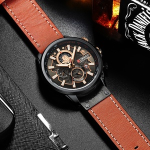 CURREN 8380 Chronograph Watch Big Dial Quartz Men Watches Casual <b>Clock</b> Made in China - Product Image 5