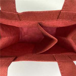 Bambú natural-Bolsas de compras no tejidas Bolsas de asas no tejidas reciclables Bolsa de botella de vino reciclable no tejida - Product Image 4