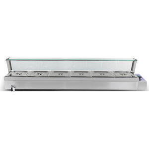 حاويات 6 GN, 1/2GN x 10 سنتيمتر 1800W ، مقاسات كبيرة ، صناعيه ساخنة ، باين ماري بوفيه - Product Image 1