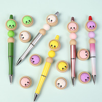 Perles focales en silicone 3D souple en forme de chignon, accessoires de bricolage de dessins animés, bracelet anti-stress personnalisable pour la fabrication de stylos à perles et de porte-clés