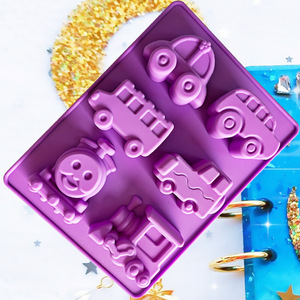 Khuôn Làm Thủ Công Chủ Đề Động Cơ Thomas DIY Khuôn Tàu Hỏa Silicone Gói Trò Chơi Khuôn Xà Phòng Silicon Nghệ Thuật Thủ Công - Product Image 5