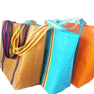 अनुकूल पुन: प्रयोज्य किराने पुनर्नवीनीकरण ecobag पीपी nonwoven बैग टुकड़े टुकड़े में ले जाने के साथ शॉपिंग बैग कस्टम मुद्रित