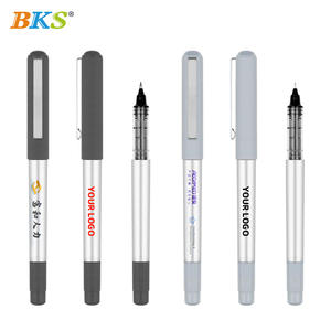 Anpassbares Logo Rot Blau Schwarz 3 Farben 0,5mm Neutraler Gelstift Minimalistischer Kunststoff UV-Druck Werbe-Nicht-Löschbarer Stift BKS - Product Image 1