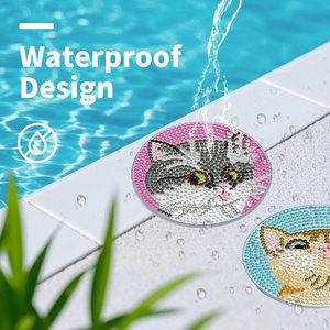Kim cương nghệ thuật DIY Non-Slip uống đế lót ly Bộ dụng cụ handpainted cup Mat cho trang trí nội thất quà tặng cho người lớn - Product Image 5