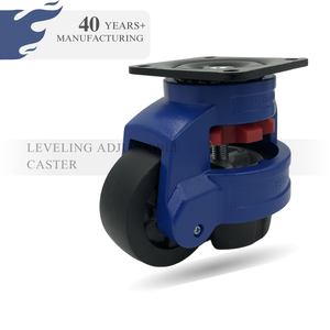 Werkseitig Hochlast Schwarz Höhen verstellbarer Fuß Industrielle Nivel lier rollen Hochleistungs-Lenkräder 40F 60F 80F 100F 120F - Product Image 3