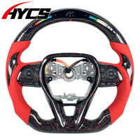 Volant personnalisé en cuir, carbone forgé, LED, RPM pour Toyota Corolla GR SE LE XSE RX RAV4 Camry TRD, accessoires de voiture