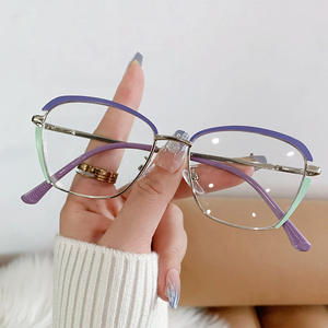 Gafas ópticas de ojo de gato ligeras Unisex, ópticas de Metal coloridas, monturas de gafas de ordenador transparentes clásicas para la vida diaria - Product Image 5