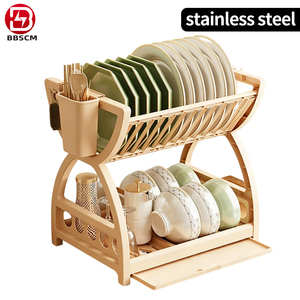 Organizador de Cocina Multifuncional de Doble Capa, Escurridor de Platos, Organizador de Cubiertos, Contenedor de Almacenamiento para Cuchillos y Tenedores - Product Image 5