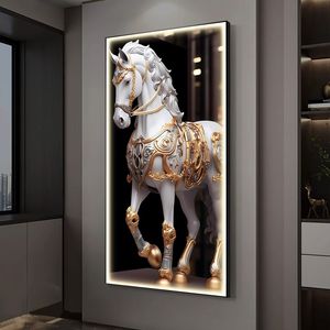 Wild <strong>Horse</strong> Animal <strong>Painting</strong> Living Room Background Led Wall Art Decorative <strong>Painting</strong> Waterproof and Moistureproof Crystal <strong>Painting</strong> - Product Image 2