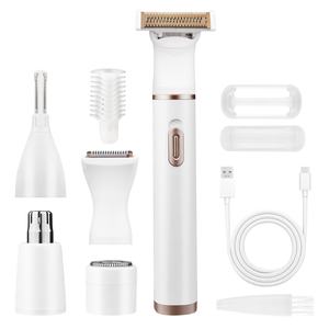 Rasoir électrique pour femmes avec logo personnalisé, pour sourcils, nez, poils pubiens, visage, jambes, aisselles, rasoir électrique 5 en 1 pour femmes, tondeuse bikini - Product Image 2