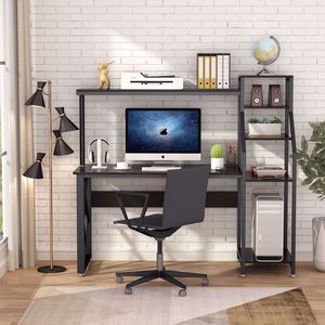 Mesa de jogos em madeira soho, mesa de trabalho moderna de madeira para jogos de computador e casa