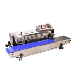 Automatic Continuous Heat Band Sealer With Nitrogen Gas Chips Bag Sealer Inflating Film Plastic Bag Heat Sealing Machine