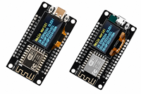 WAVGAT NodeMCU ESP8266 Papan Pengembangan Linux dengan Layar OLED 0.96 Inci CH340G ESP-12F Modul WiFi Tipe-C USB 5V