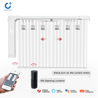Электронный моторизованный карниз для штор с управлением Zigbee/WiFi, датчиком и голосовым управлением для использования внутри/вне помещений, для ванной комнаты и офиса