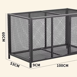 Büyük Kalınlaştırılmış Modern Metal Tavuk Kümesi Açık Alan Yuvası Katlanabilir Üretim Kafesi Düğmeli Sağlam Desenli Kümes Hayvanları/Ördek İç Mekan Kafesi - Product Image 1
