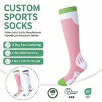 Chaussettes de compression d'été pour femmes avec logo personnalisé, chaussettes de sport tricotées pour la corde à sauter, la course à pied, l'entraînement physique