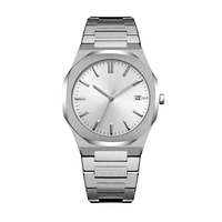 Montre mécanique automatique de luxe vintage pour homme, squelette, à remontage automatique, en acier inoxydable brossé, étanche, avec cadran lumineux