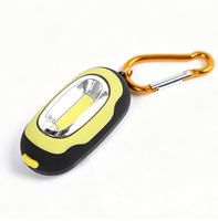 Mini lampe torche LED COB en plastique avec aimant puissant, lampe électronique porte-clés style moderne pour randonnée, escalade, crochet de sac à dos