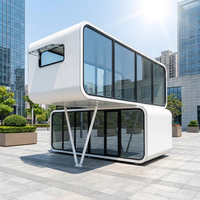 Chambre capsule mobile préfabriquée, hôtel, villa, mini-maison moderne, conteneur, maison modulaire préfabriquée avec meubles et cuisine