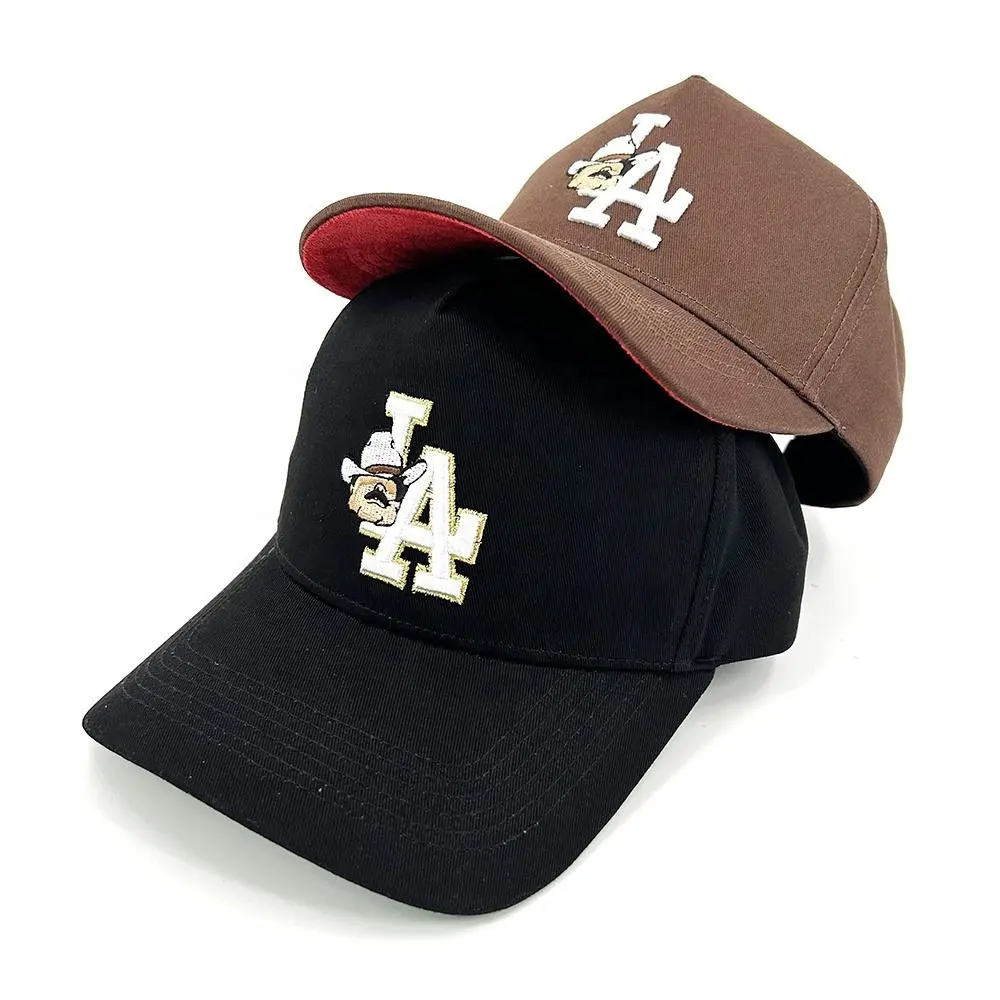 Gorra de béisbol negra a la moda para hombre con logotipo personalizado al por mayor, gorra de golf de algodón para deporte de invierno para mujer