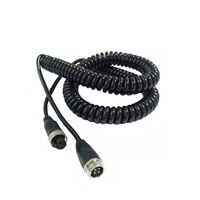 Câble d'extension en spirale M12 4Pin connecteur étanche d'aviation mâle femelle Flexible